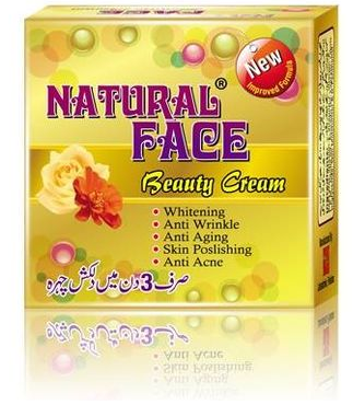 Natural face beauty cream